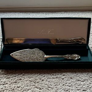 Silver Treasures by Godinger Silver Cake Knife and Server Set Wedding.